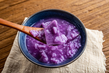 Nutritional health porridge purple yam porridge