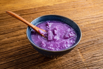 Nutritional health porridge purple yam porridge