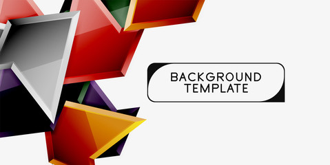 Triangular low poly background design, multicolored triangles. Vector