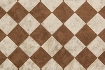 Background of old chessboard and checkers on a diagonal