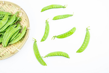 Dutch beans on white background