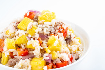 Sweet and sour pineapple fried rice