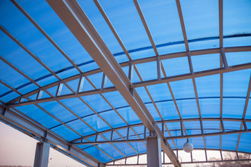 Modern design iron and glass roof