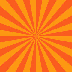 Orange red radial sunbeams