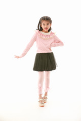 Girl on white background