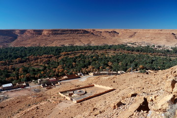 panoramic view in Gorges of Ziz morocco