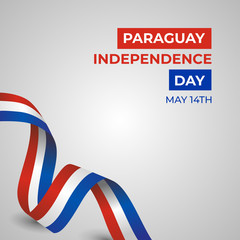 Happy Paraguay Independence Day Vector Template Design Illustration