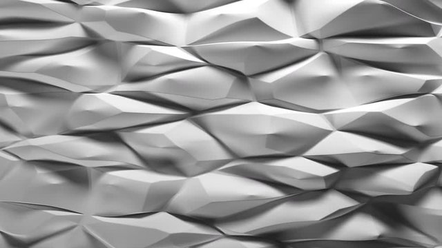 Abstract white background 3d clean seamless loop with geometric patern top view