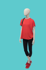 Full-length female mannequin.