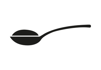 Spoon with sugar, salt, flour or other ingredient icon