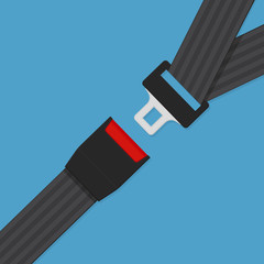 Seat belt sign vector flat icon