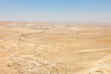 Ruins of the temple in the ancient city Avdat, national park Avdat in the Negev desert in the south of Israel