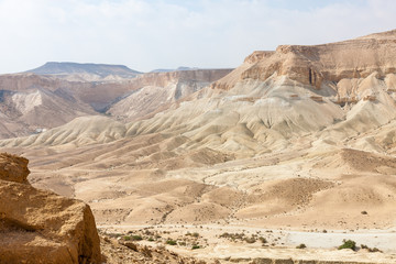 Fototapeta premium Canyon of Ein Avdat National Park, the Negev Desert, Southern Israel