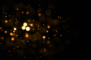 Gold abstract bokeh background.