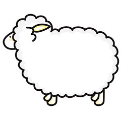 かわいいひつじのイラスト
