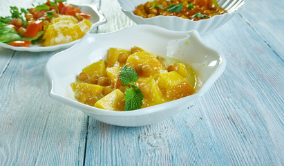 Chickpea and squash coconut curry