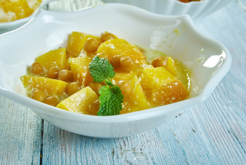 Chickpea and squash coconut curry