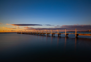 Fototapeta na wymiar pier at sunset