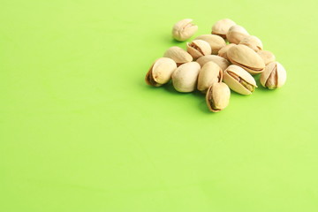 pistachios in colorful background