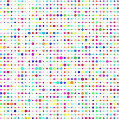 Multicolored circles on a white background  
