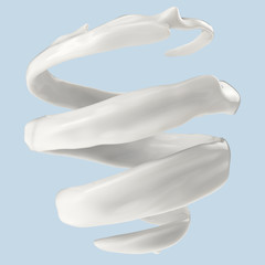 milk or yogurt splash, 3d rendering, 3d illustration.