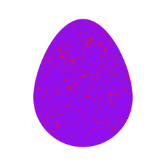  Purple egg decorated with precious stones. Celebratory decor. Expensive gift. Happy Easter.