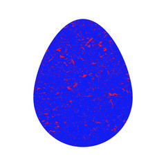  Decorative  blue egg decorated with precious stones. Happy Easter. Grunge style egg.