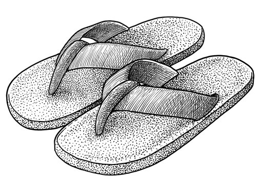 13685 Slippers Drawing Images Stock Photos  Vectors  Shutterstock