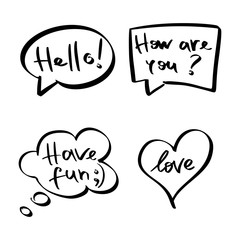 Mind cloud quote set