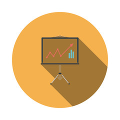 Analytics stand icon