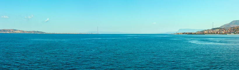 Messina Strait From Ferry Sicily