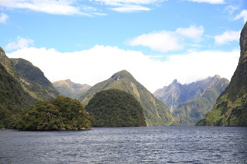 Doubtful Sound in Fiordland, in the far south west of New Zealand