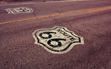 Route 66 in Texas, USA.