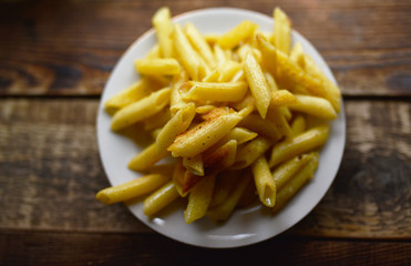 pasta fried with spices