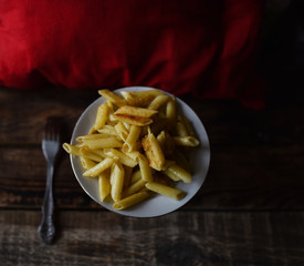 pasta fried with spices