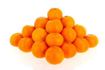 pyramid from orange tangerines