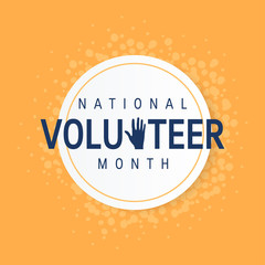 National volunteer month concept in flat style