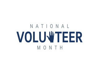 National volunteer month concept in flat style