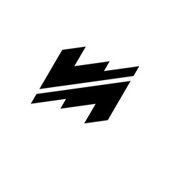 Black abstract logo design template. isolated on white background