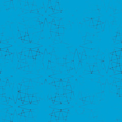Seamless abstract pattern. Texture in blue and black colors.
