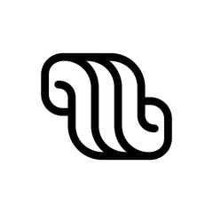 Black abstract logo design template. isolated on white background