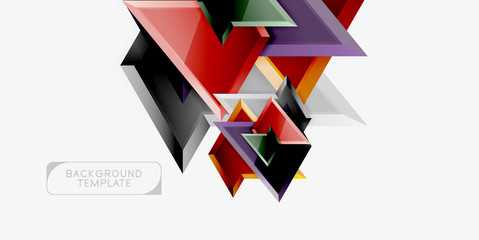 Triangular low poly background design, multicolored triangles. Vector