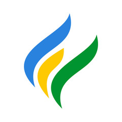 Colorful abstract logo design template. isolated on white background