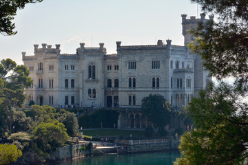 Fototapeta na wymiar Castle Miramare in Terst, Italy