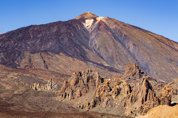 Volcano El Teide at El Teide National Parc in Tenerife. Canary Islands Spain