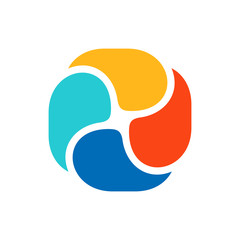 Colorful abstract logo design template. isolated on white background