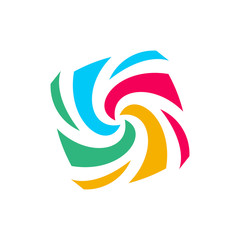 Colorful abstract logo design template. isolated on white background