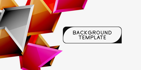 Triangular low poly background design, multicolored triangles. Vector