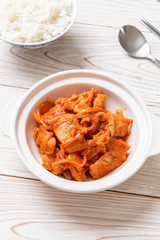 stir-fried pork with kimchi
