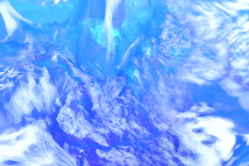 blue sky with clouds and sun